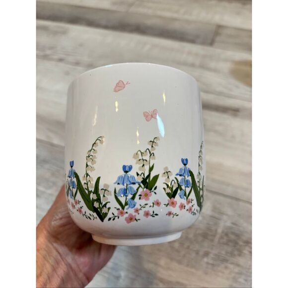 Target Bullseye Easter Ceramic Butterfly Pink and Blue Flower Coffee Mug Cup - Picture 5 of 8